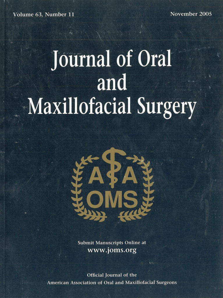 Journal of Oral and Maxillofacial Surgery Cover